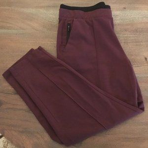 Athleta Venice Pintuck Pant Burgundy Size MP Medium Petite Pants